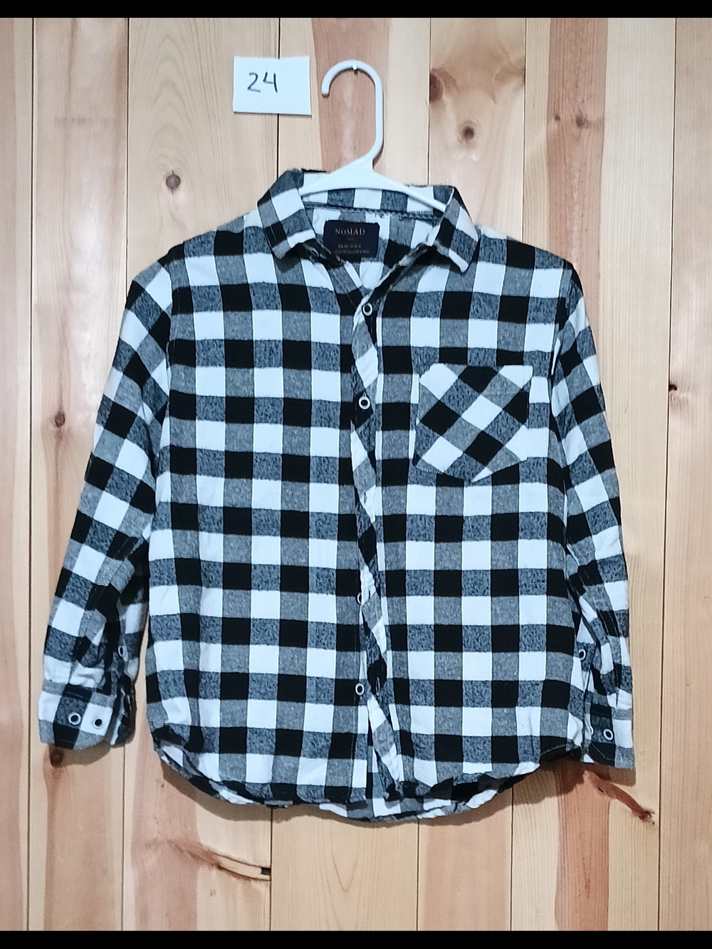 Kids Nomad Black & White Buffalo Plaid Button-Down Shirt